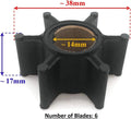 Water Pump Impeller 0389623 for Johnson Evinrude OMC Outboard (6HP-14HP)