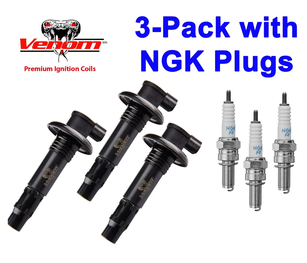 3-Pack Ignition Coil & NGK Plugs for SeaDoo 4-Tec (130-260 HP)