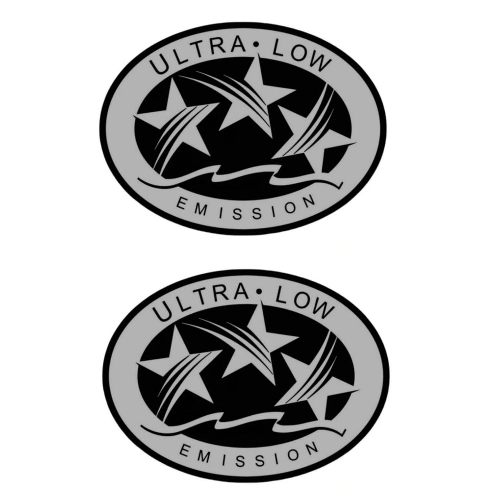 2X Outboard Graphic Sticker for Yamaha (CA DOT, Silver)