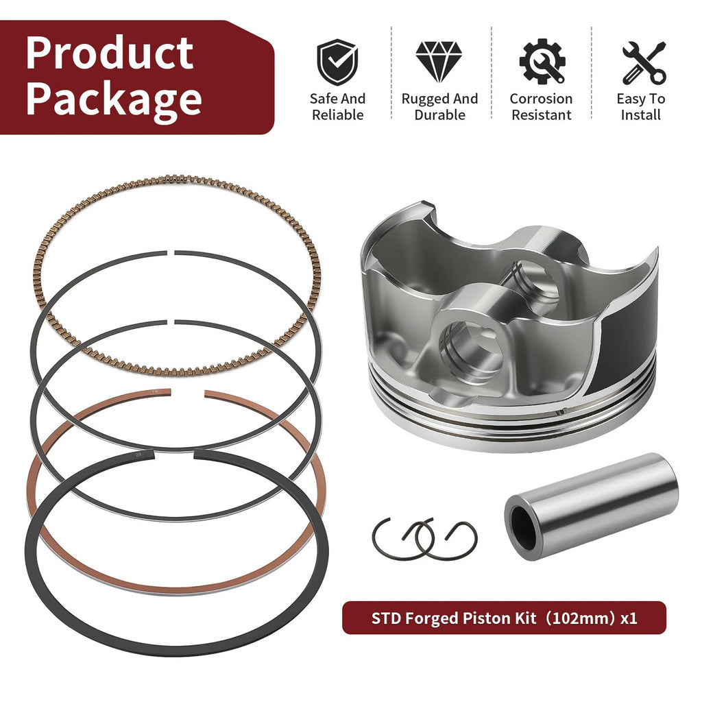 102mm Piston Kit for Yamaha Raptor 700 700R (2006–2014)
