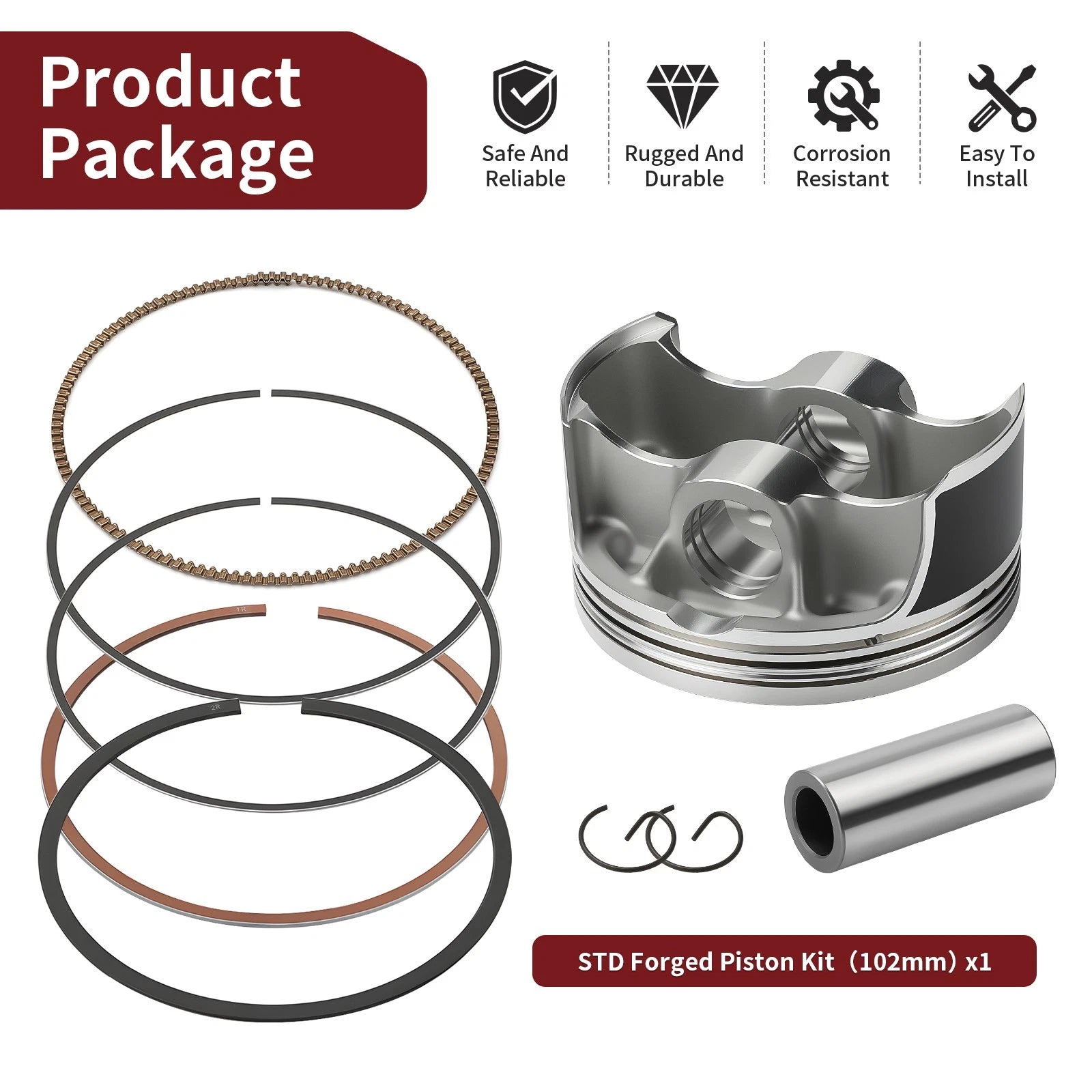 102mm Piston Kit for Yamaha Raptor 700 700R (2006–2014)