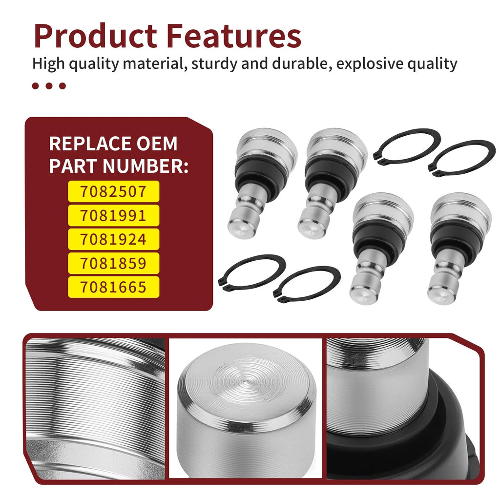 Upper Lower Ball Joints for Polaris General 1000 (2016–2025) / 4 1000 (2017–2022)