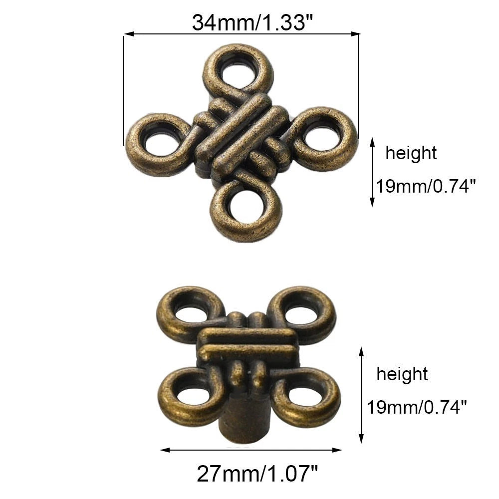 2X Antique Bronze Drawer Door Knob Pulls Hardware for Furniture