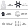 Water Pump Impeller Repair Kit for Yamaha F9.9 F15 T9.9 (1999–2023) 63V-W0078-02-00