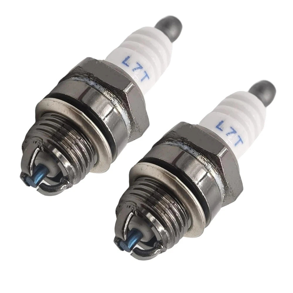 2Pcs 3 Prong Spark Plug L7TC for 2-Stroke Chainsaw Lawn Mower