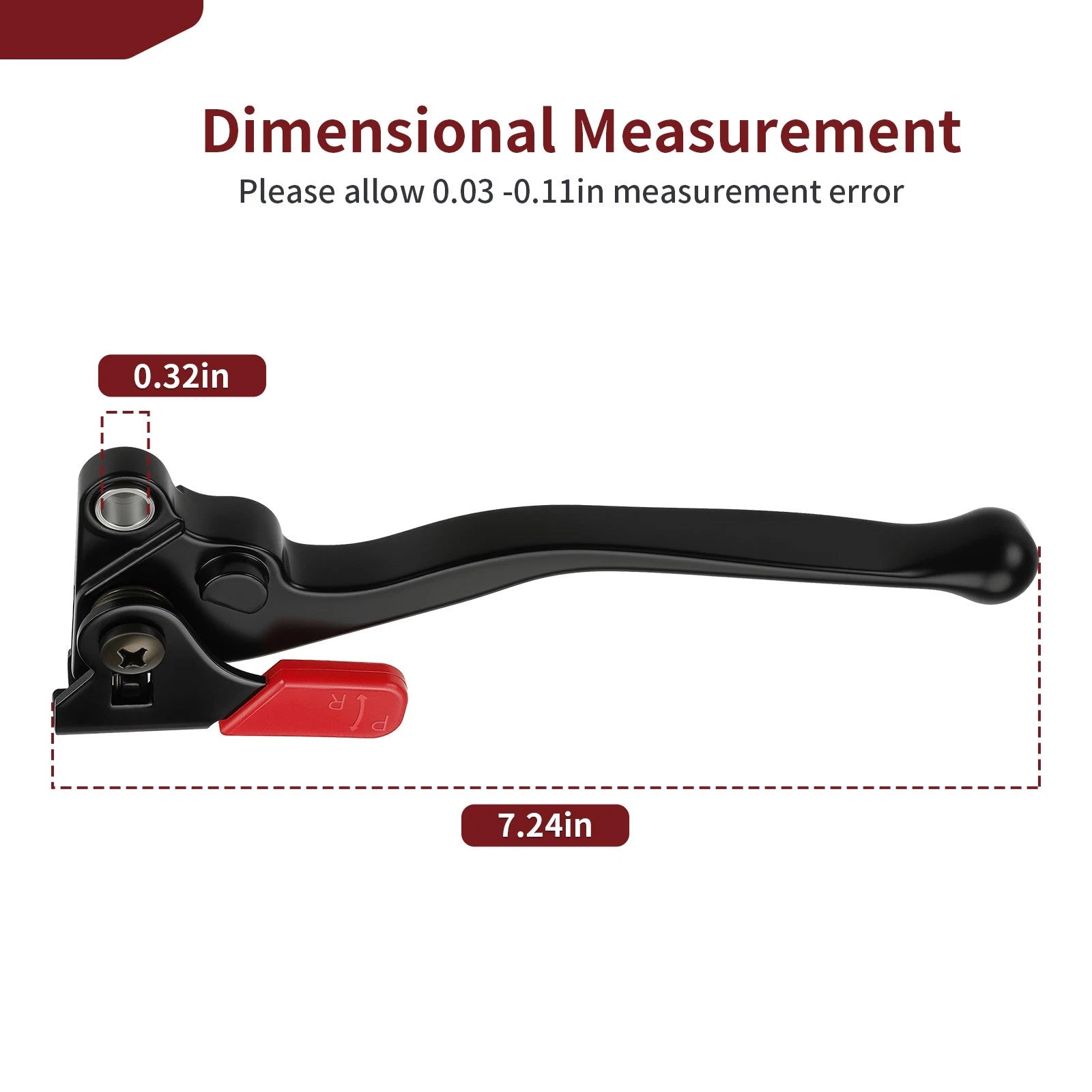 Left Hand Rear Brake Lever Parking Lock for Honda Recon 250 TRX250TE/TM (2016–2024)