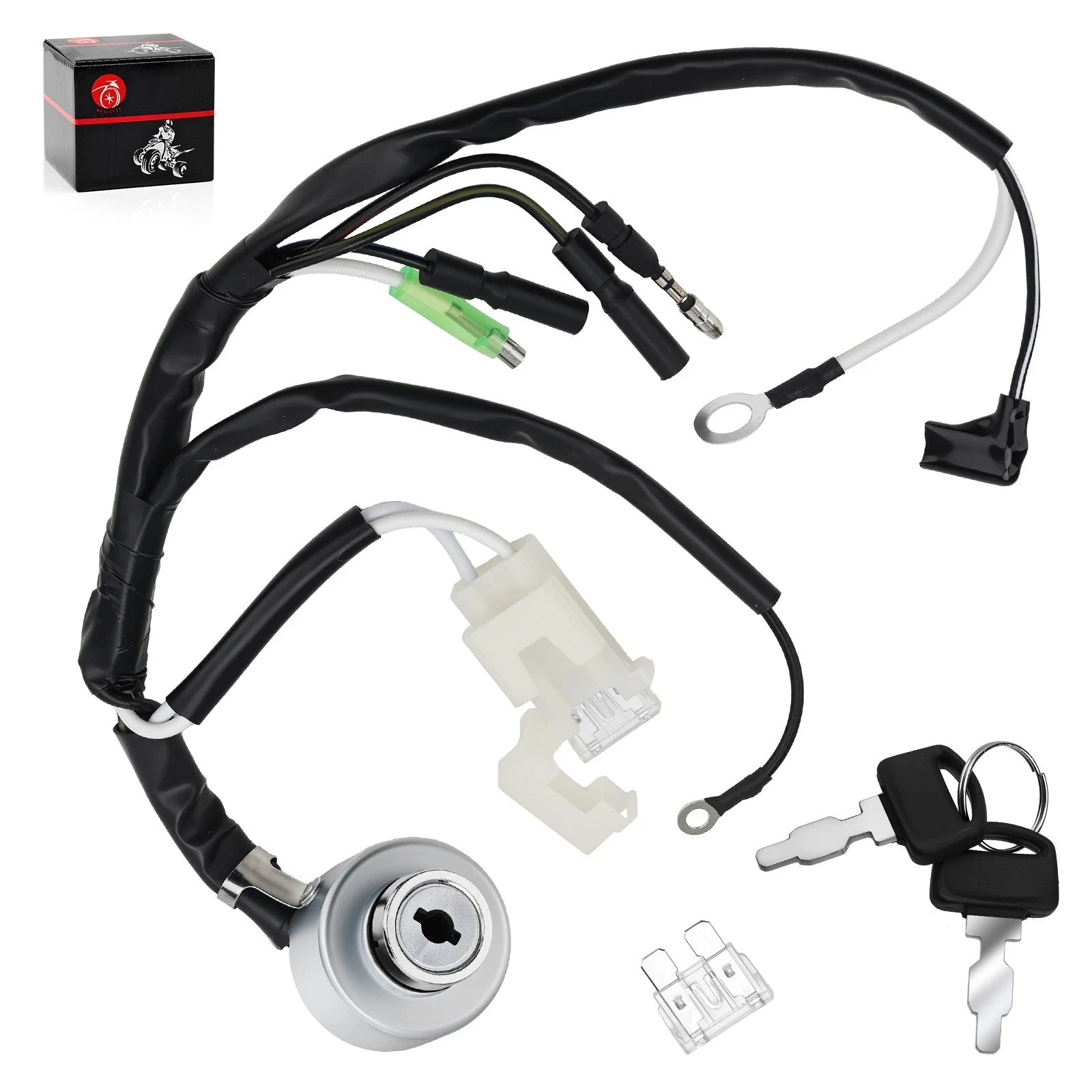 Starter Key Switch 2X for Honda GX670/GX670R/GX670U (35100-ZJ1-842, 35100-ZJ1-841)