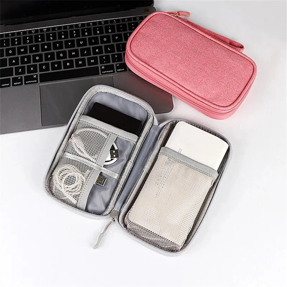 Travel Cable Storage Bag for Electronics USB Charger Organizer Case