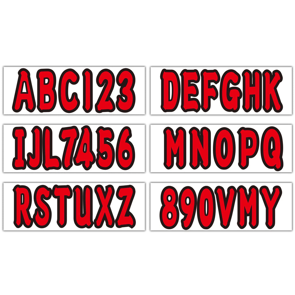 Set of 4 Hull ID Registration Decals for PWC Water Craft Jet Ski (Custom)