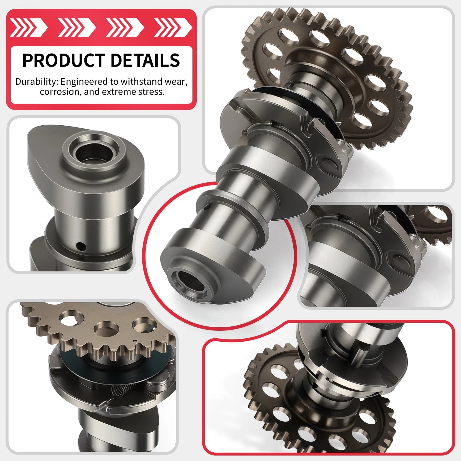 Intake Exhaust Camshaft + Cam Timing Chain for Kawasaki KFX 400 (2003–2006)