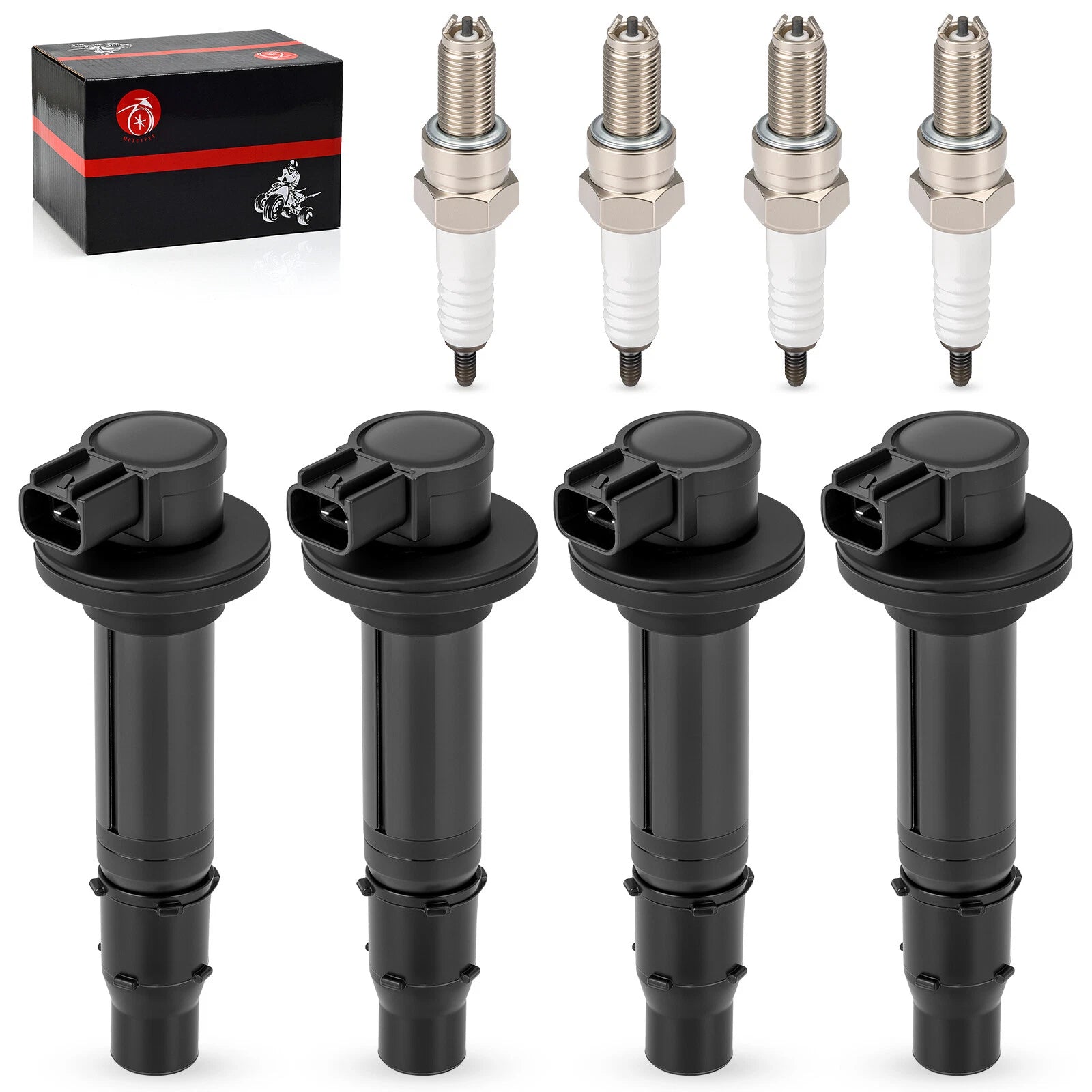 Set of 4 Ignition Coils & Spark Plugs for Yamaha YZF-R6 (1999–2002) 5EB-82310-00-00