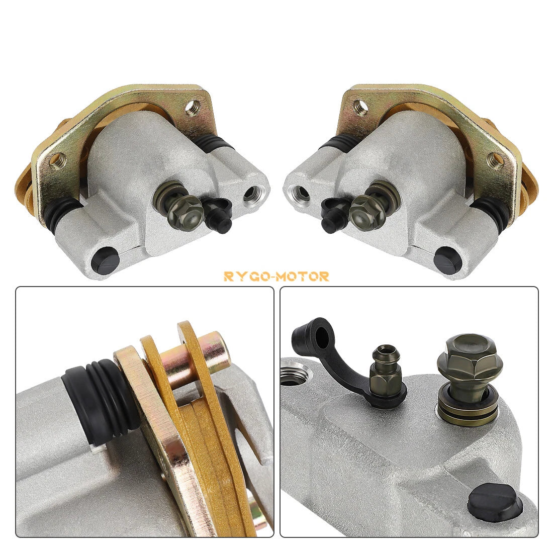 Set of 2 Brake Calipers & Pads for Polaris Predator 500 (2003–2007)