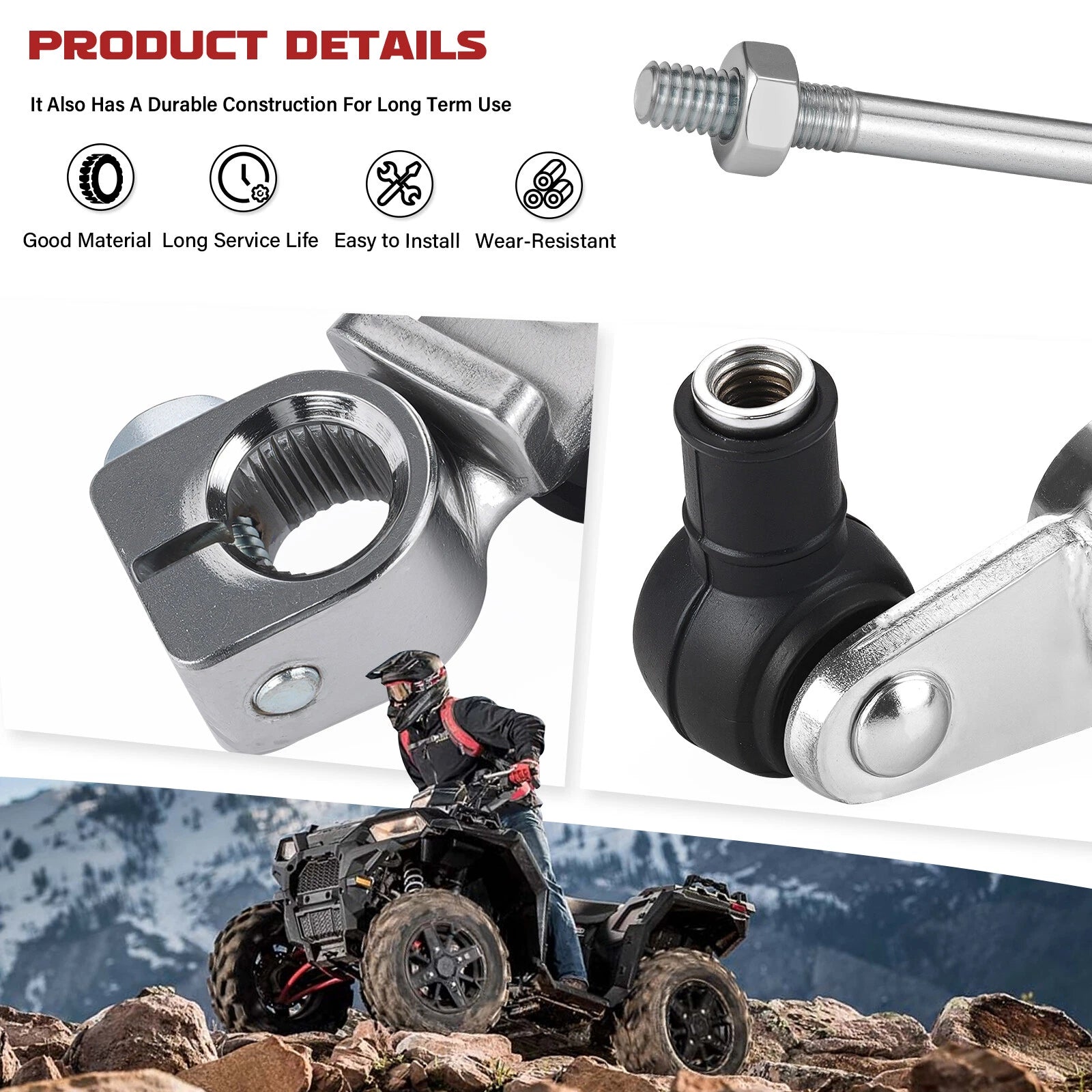 Shift Arm Linkage Cam & Shift Rod for Yamaha Big Bear Wolverine Kodiak (1990–2000)