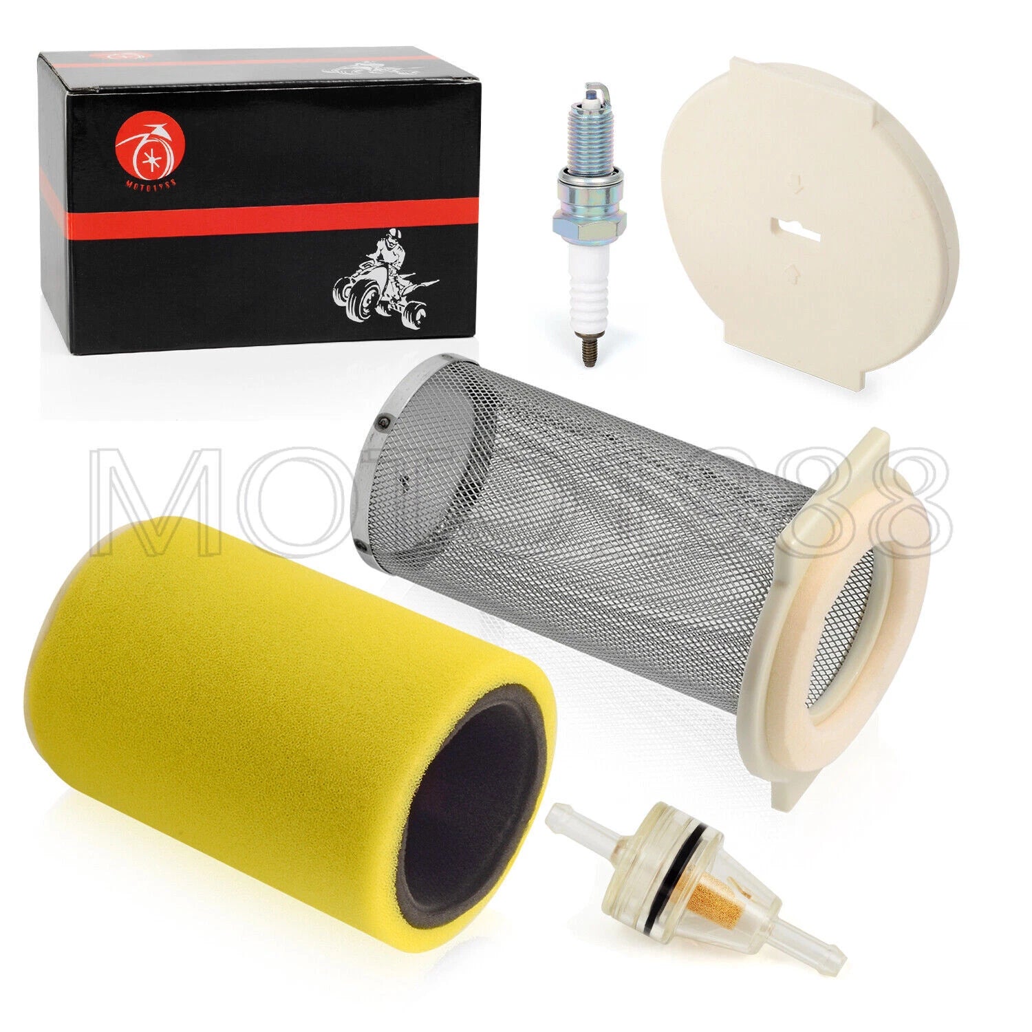 Air Fuel Filter Guide End Cap Spark Plug for Yamaha Big Bear 350 (1987–1999)