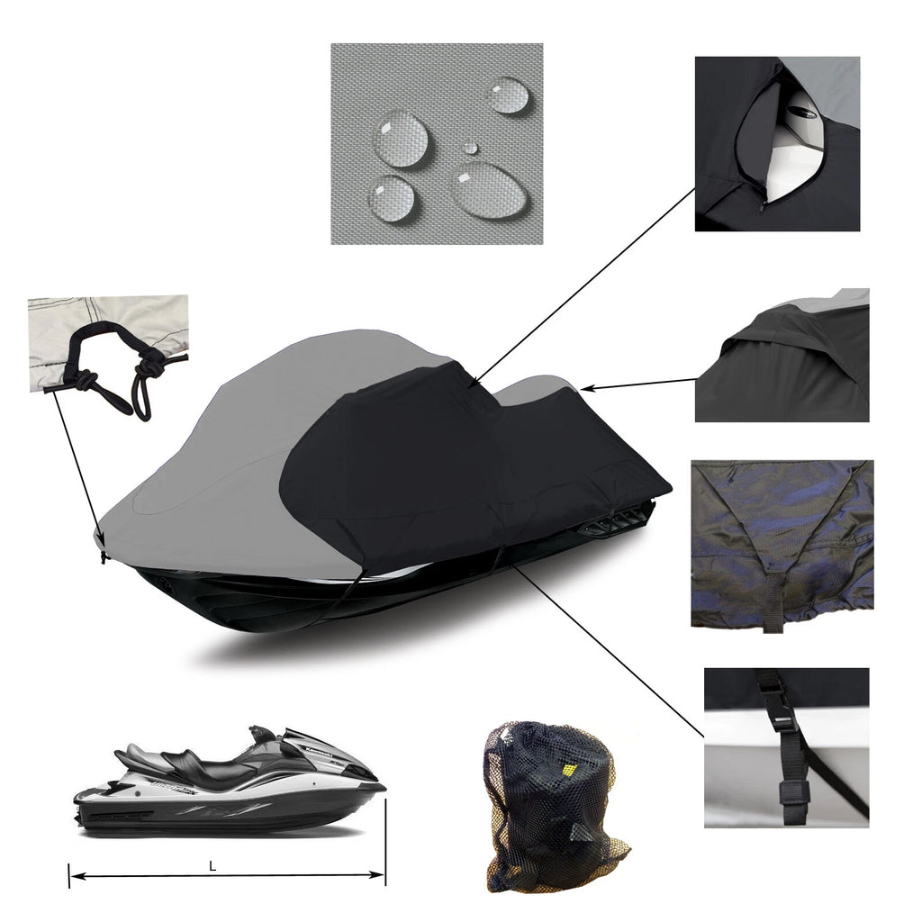Storage Cover for Sea Doo Jet Ski RX/RX DI/RXX (2000–2003) Gray/Black