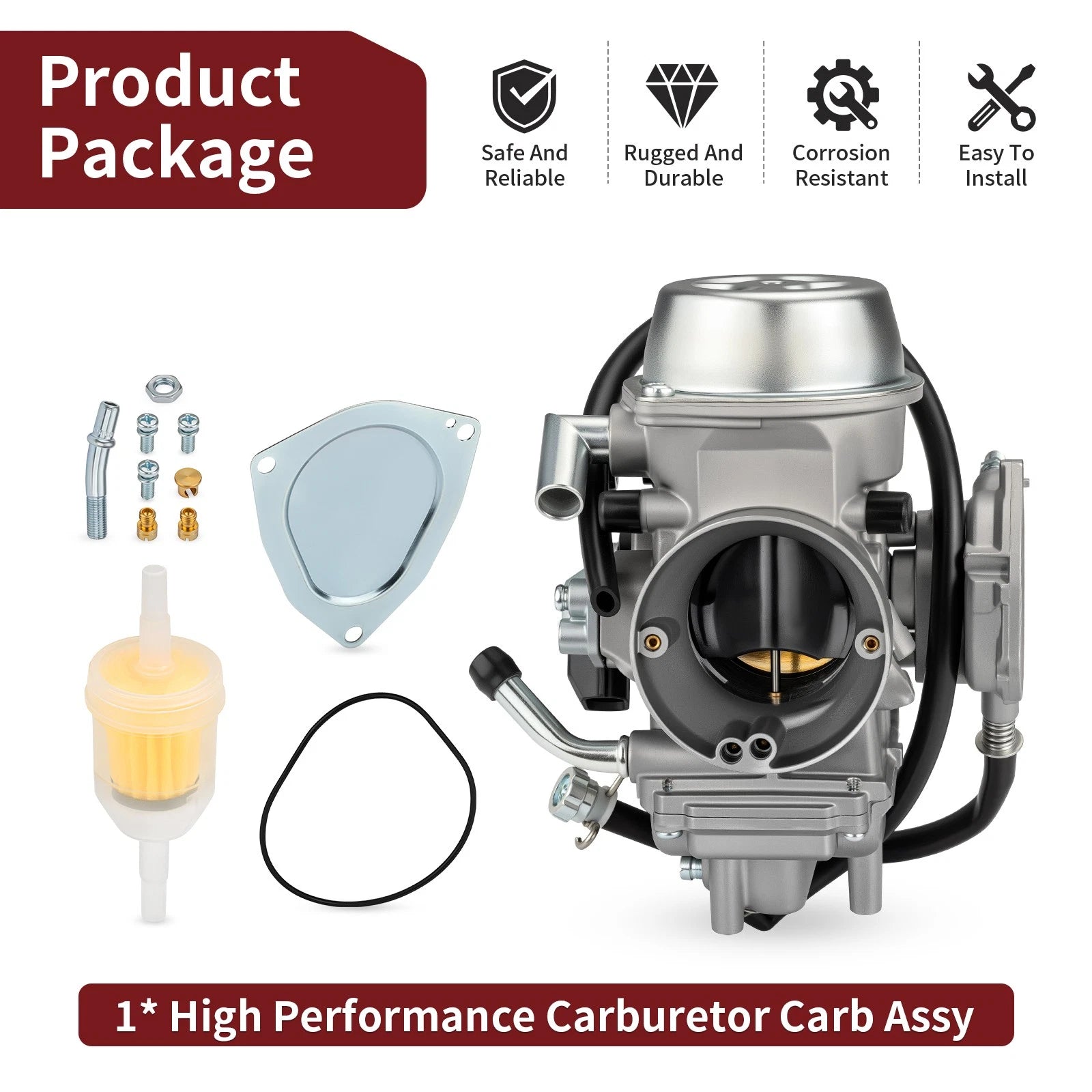 Carburetor & Fuel Filter for Yamaha YFZ 450 (2012–2013) 1PD-14901-00-00