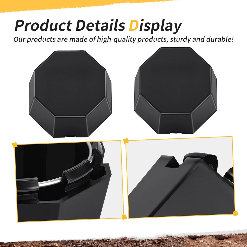 2X Matte Black Hub Caps for Polaris Sportsman 570 (2015–2025) 5451374-458