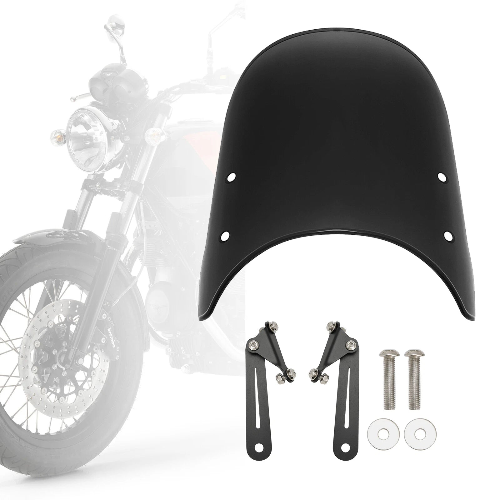 Windshield WindScreen for Moto Guzzi V7 Classic V9 Bobber (2016–2023)