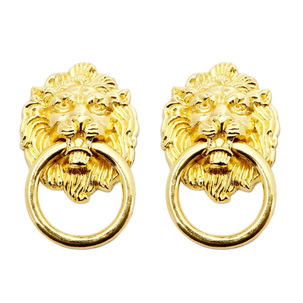 2X Lion Head Cabinet Pulls for Furniture Hardware (Universal)