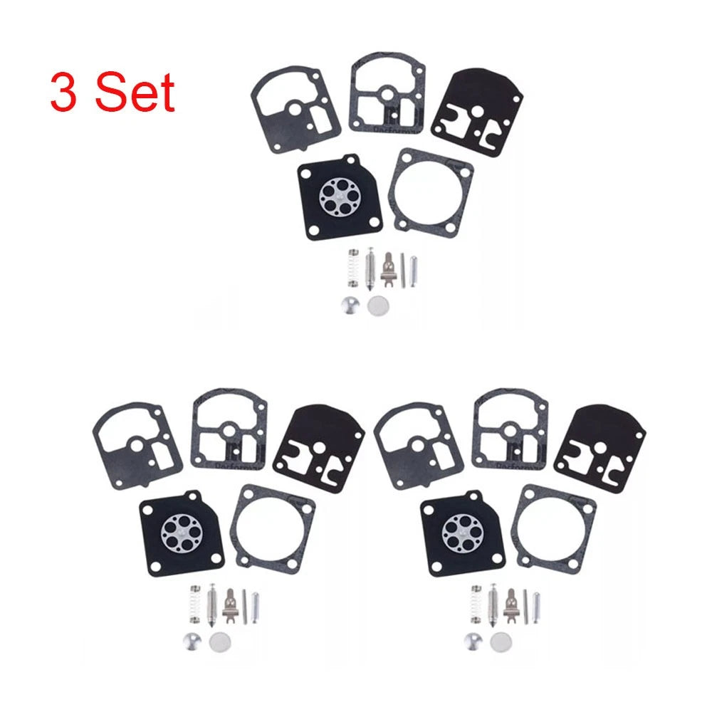 Set of 3 Chainsaw Carburetor Repair Kits for ZAMA RB-5 RB-7 RB-11 RB-14