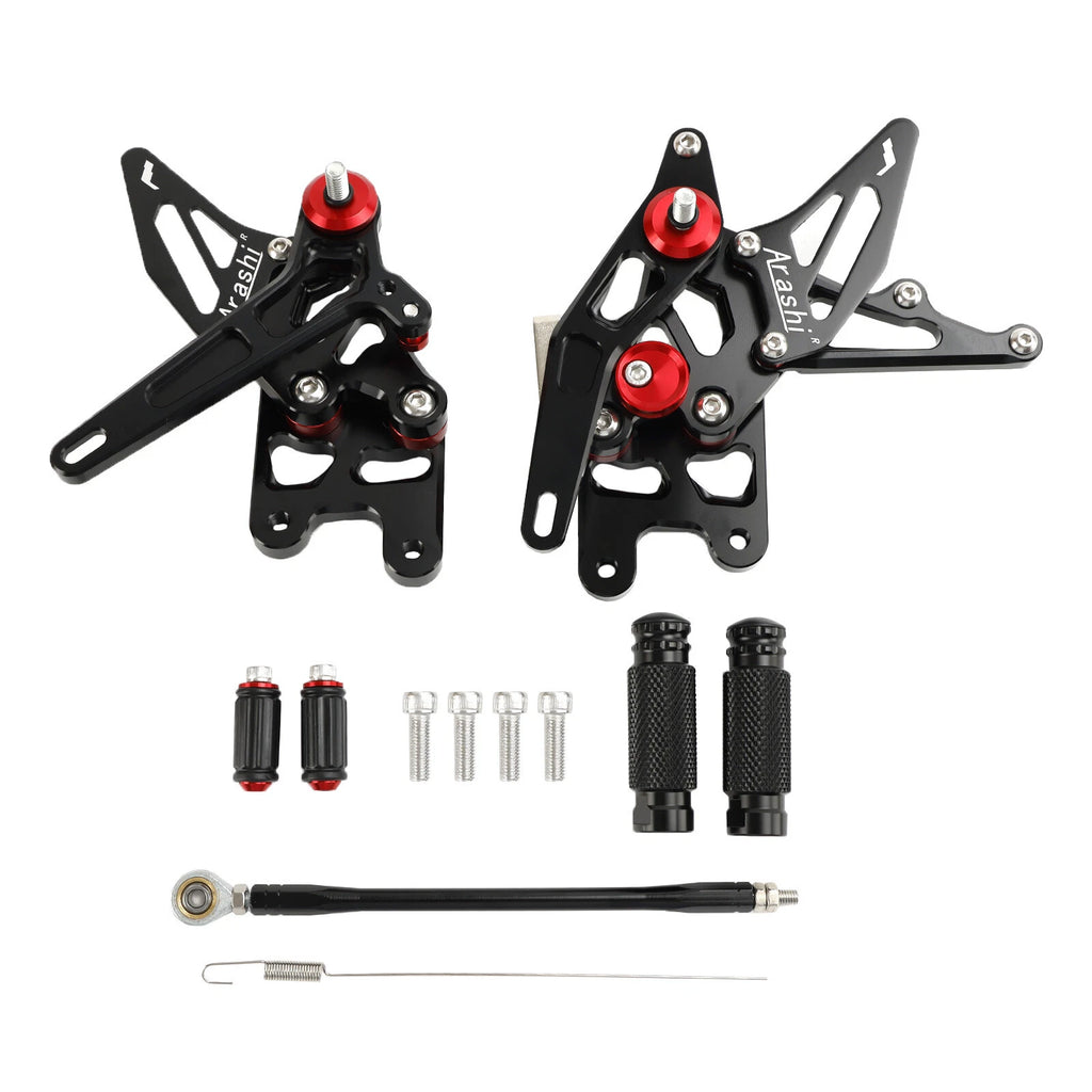 Adjustable Rearset for Suzuki GSX-R 1000 (2007–2008) - Aluminum Black
