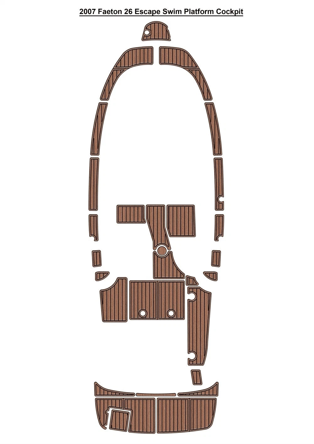 EVA Pad Foam Teak Deck Flooring Mat for Faeton 26 Escape (2007)