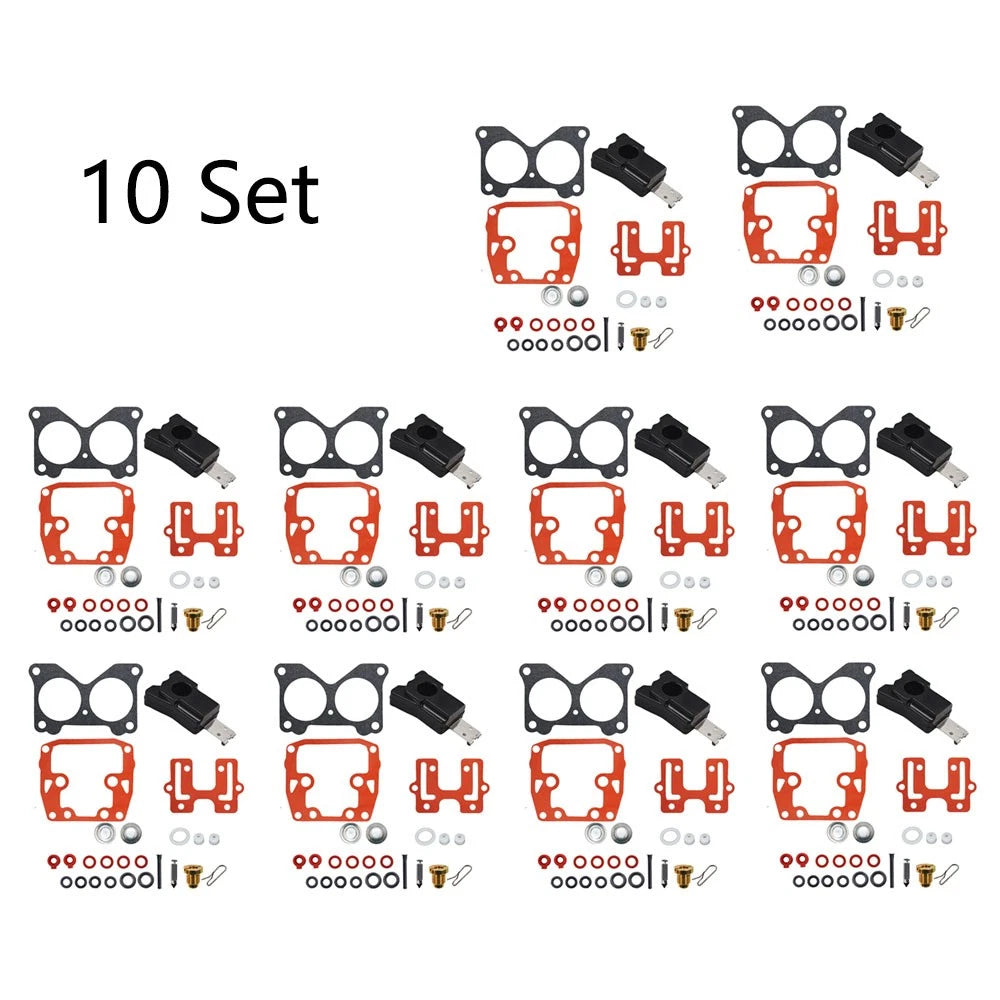Set of 10 Carburetor Rebuild Kits for Johnson Evinrude (0439076, 439076, 435443)
