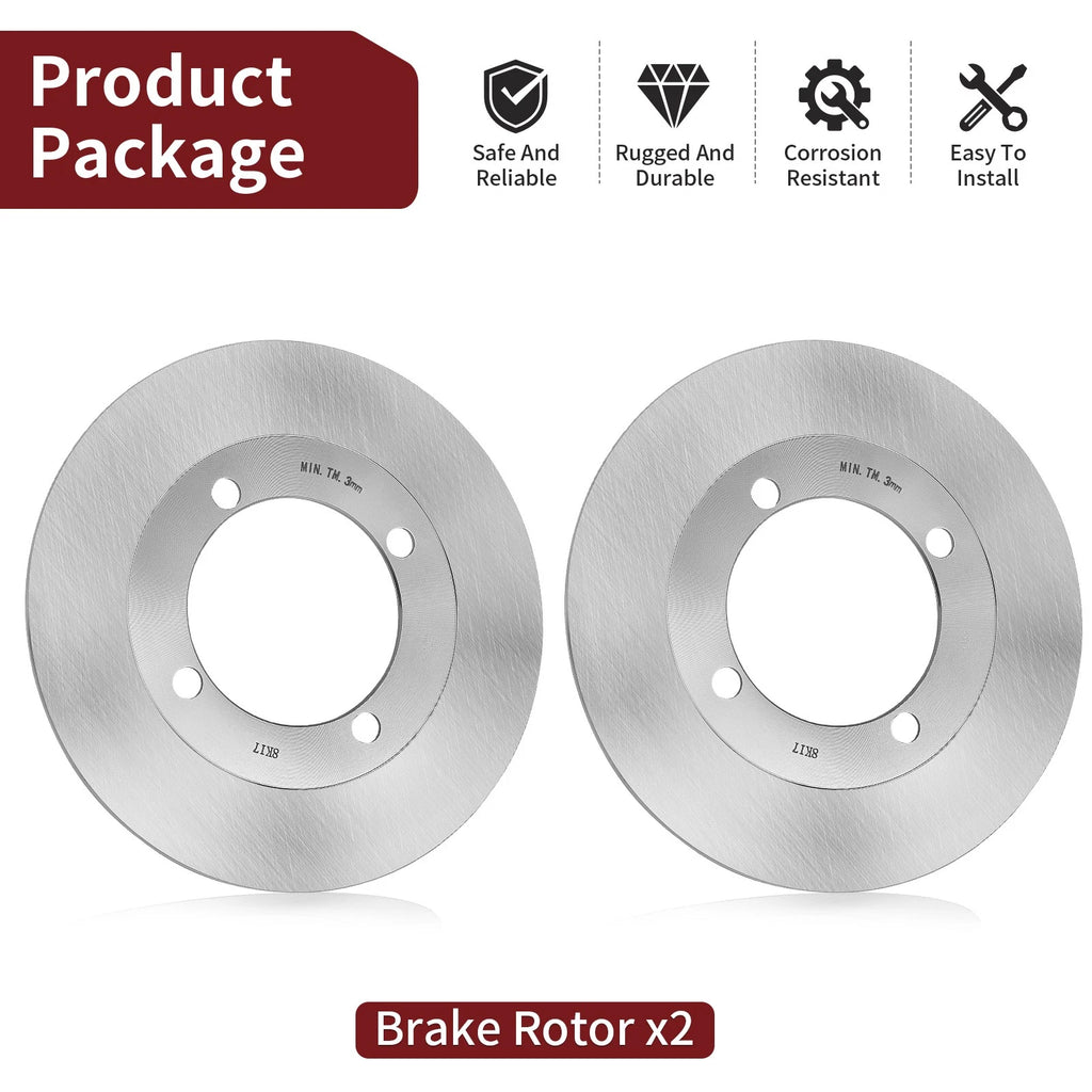 Front Brake Disc Rotor Set of 2 for Suzuki Vinson 500 (2002–2007)