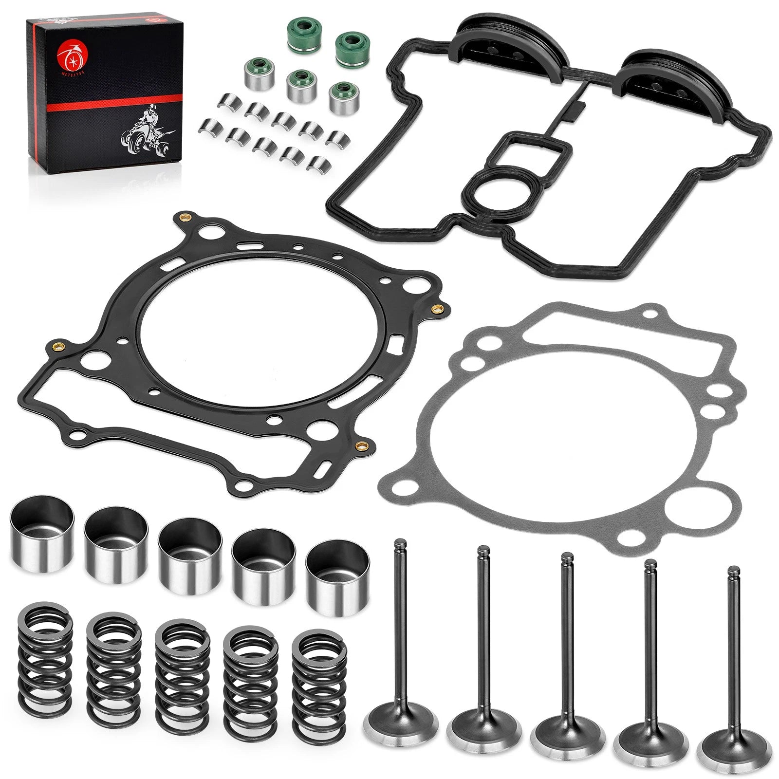 Intake Exhaust Valve Set with Seals Collets Springs Gasket for Yamaha YFZ450 (2004–2009)