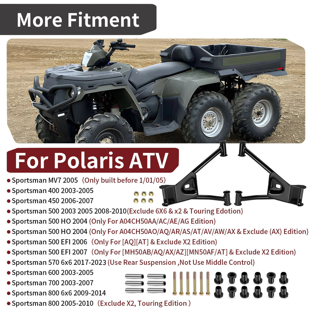 Rear Upper A-Arms for Polaris Sportsman 400 450 500 570 600 700 800 (2000–2023)