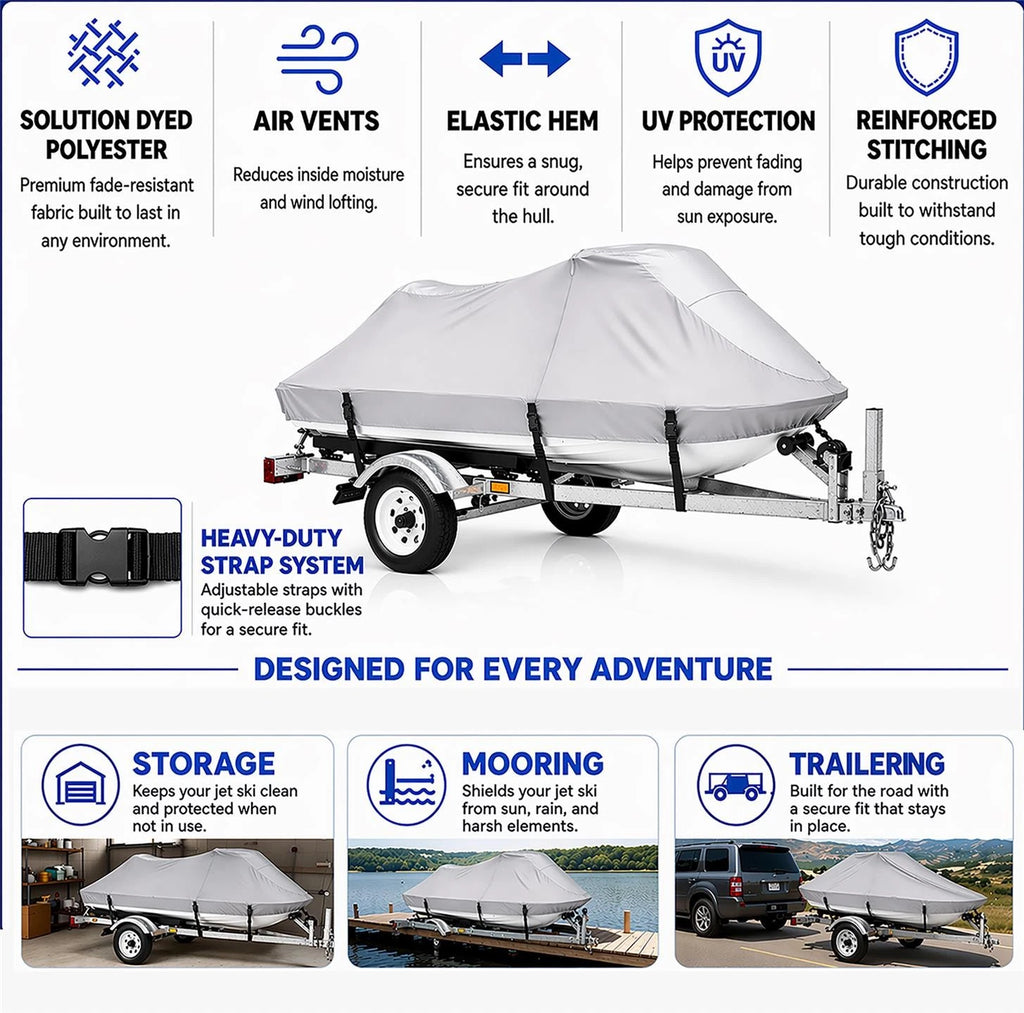 Jet Ski Cover for Bombardier Sea Doo Wake 215 hp (2007–2008) UV Reflective