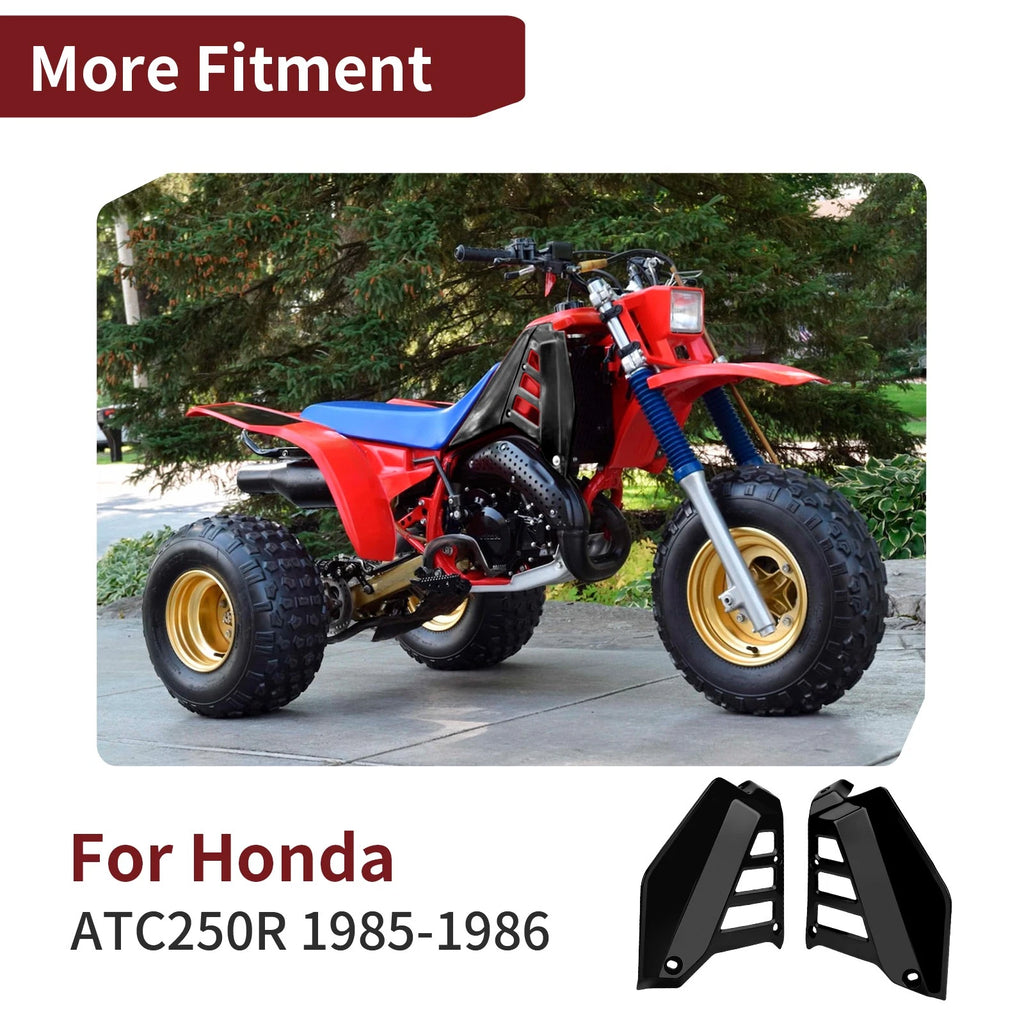 Black Radiator Shrouds for Honda ATC250R (1985–1986) Left & Right Covers