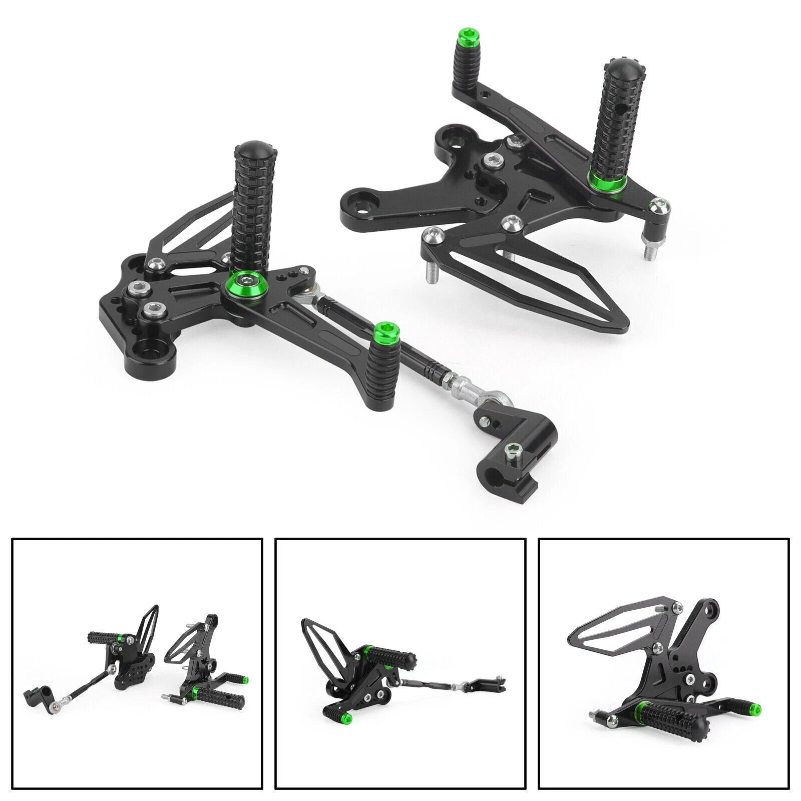 Adjustable Rearsets Foot Pegs for Kawasaki Ninja 250/400 (2018–2022) GR T9