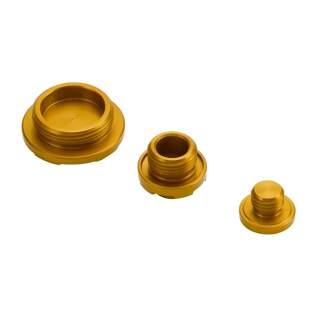 Gold Billet Engine Plug Kit for Kawasaki KX250 KX250F KX450 KX450F (2009–2020)