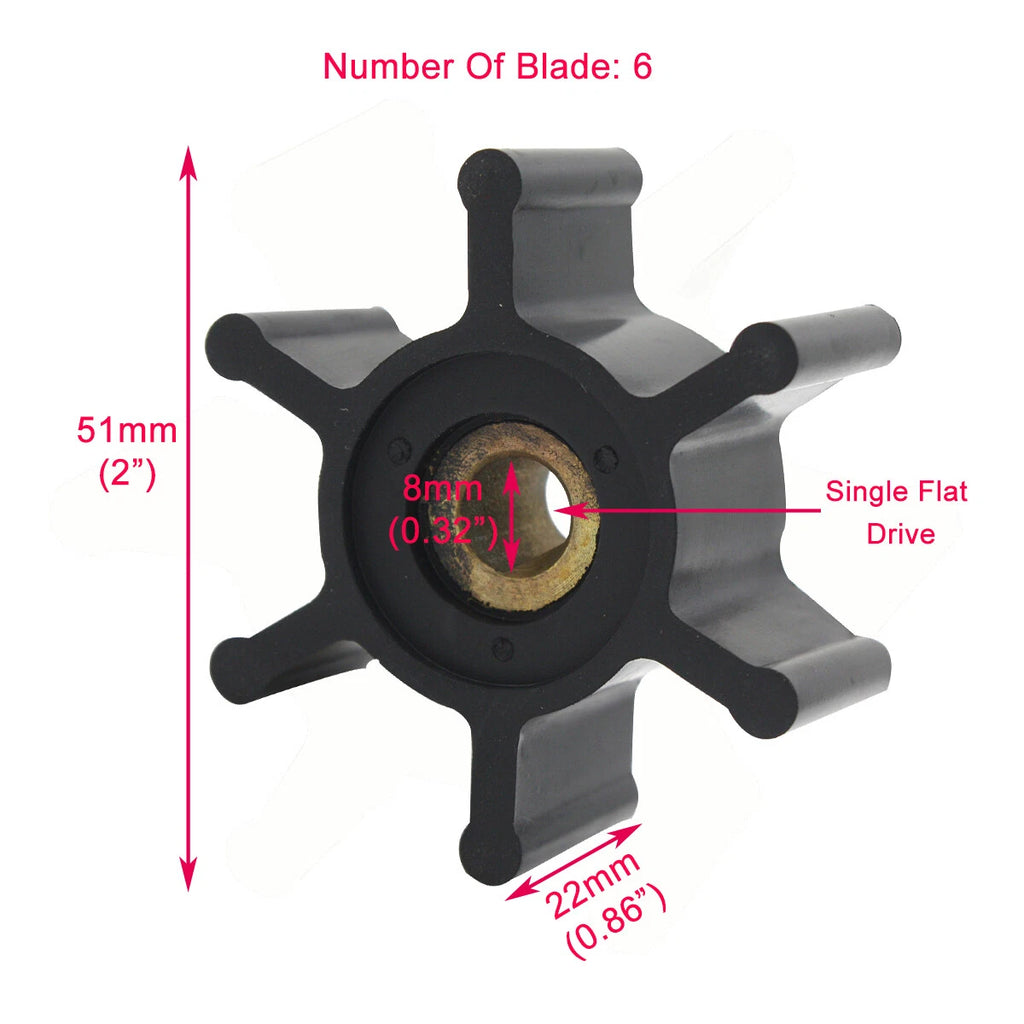 Replacement Flexible Impeller Kit for Milwaukee Tools (49-16-2771)
