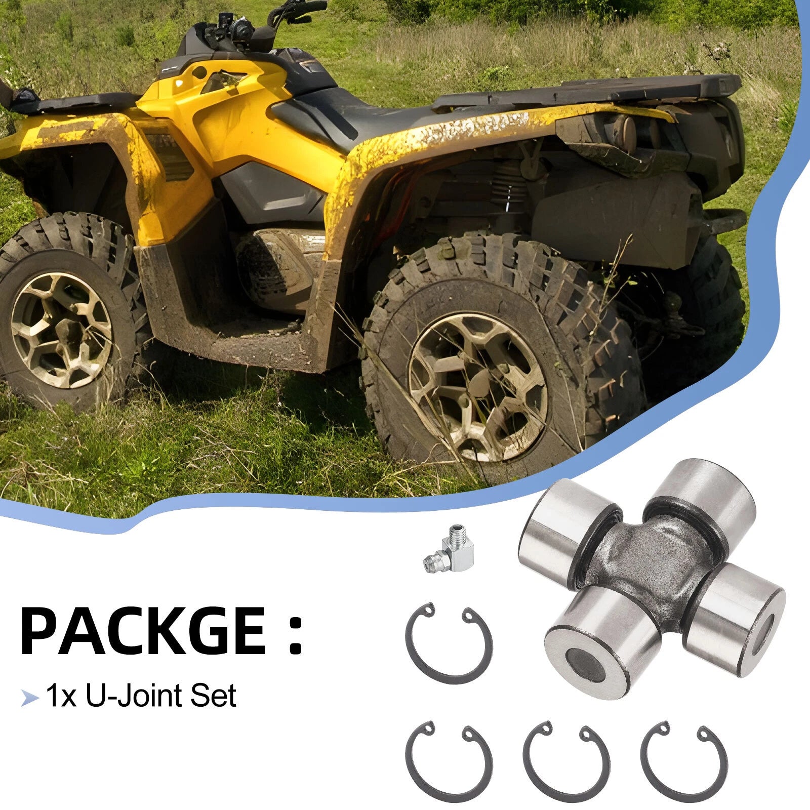Rear Drive Shaft U-Joint Kit for Can-Am Outlander 450 500 570 650 800 1000 (2003–2023)