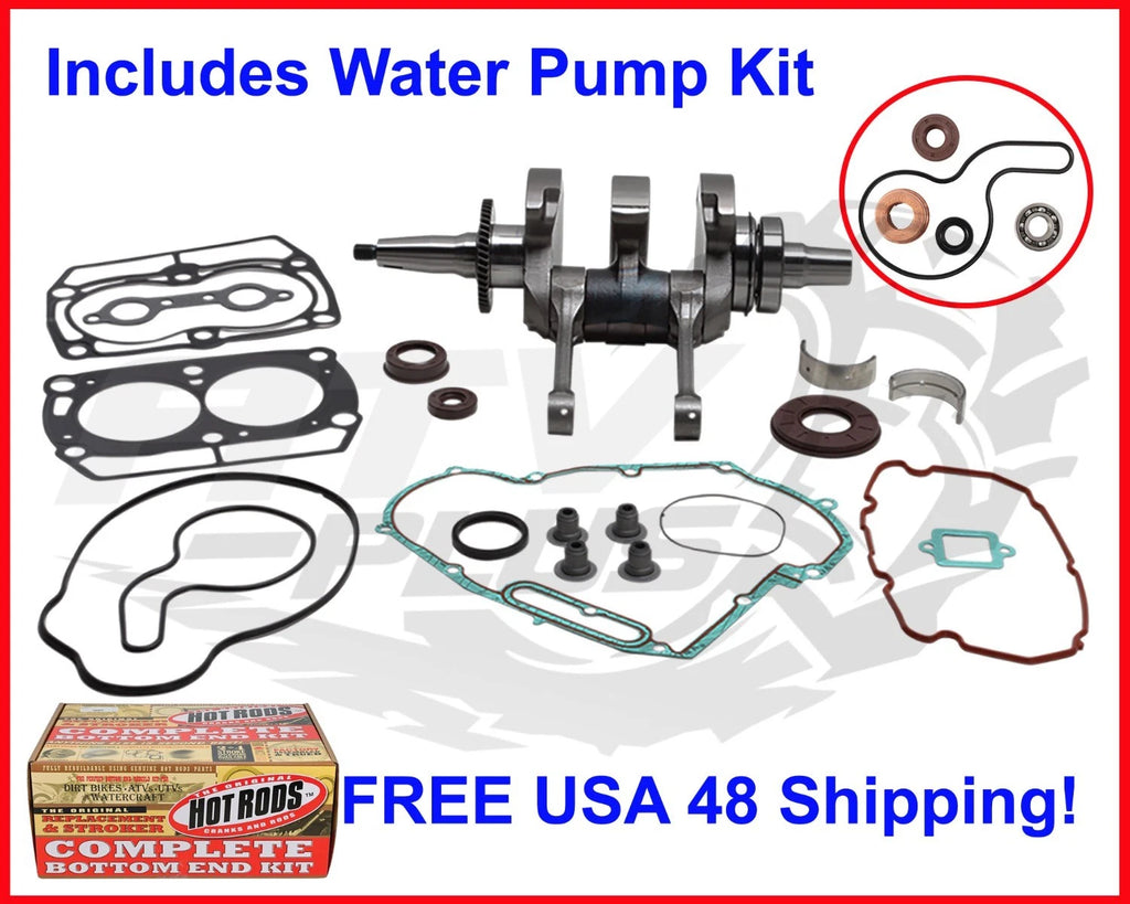 Crankshaft Bottom End Rebuild Kit & Water Pump Kit for Polaris Sportsman 700 (2002–2009)