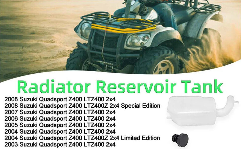 Radiator Overflow Tank for Kawasaki KFX400, Arctic Cat DVX 400 (2003–2008)