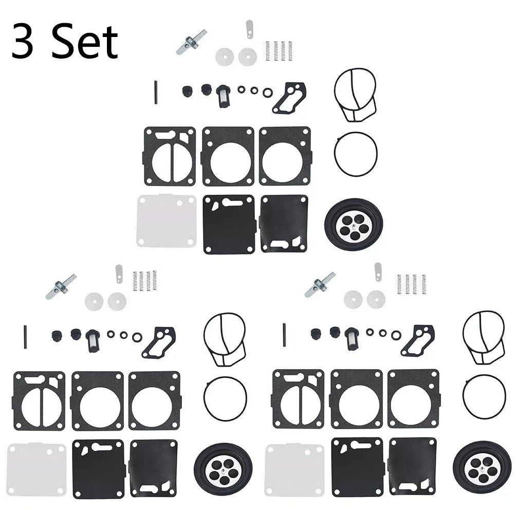 Set of 3 Carburetor Repair Kits for SeaDoo 650 717 787 800 GTI GTS GTX SP SPX