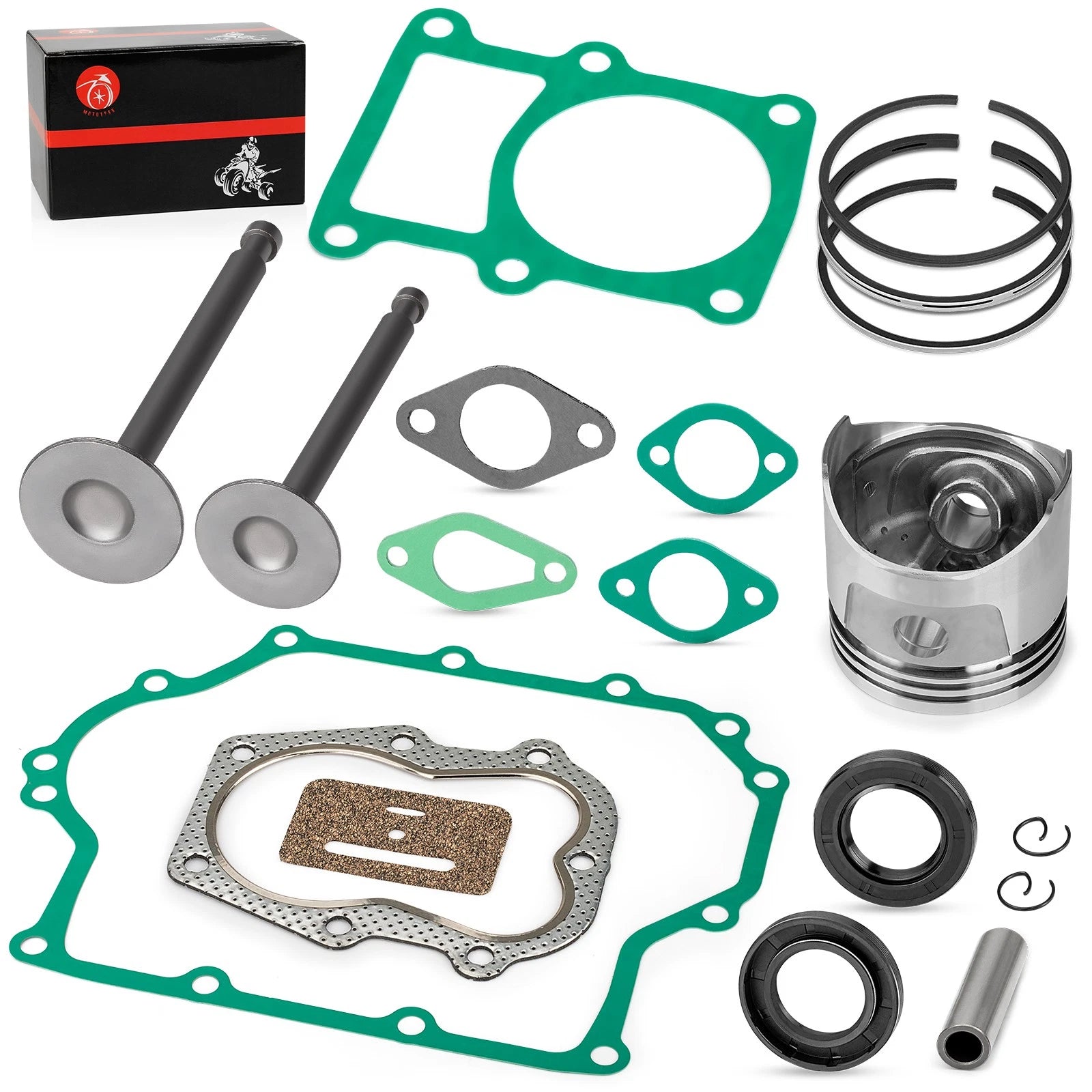 Engine Rebuild Kit with Piston Rings & Valve for Club Car 341cc (1986–1991)