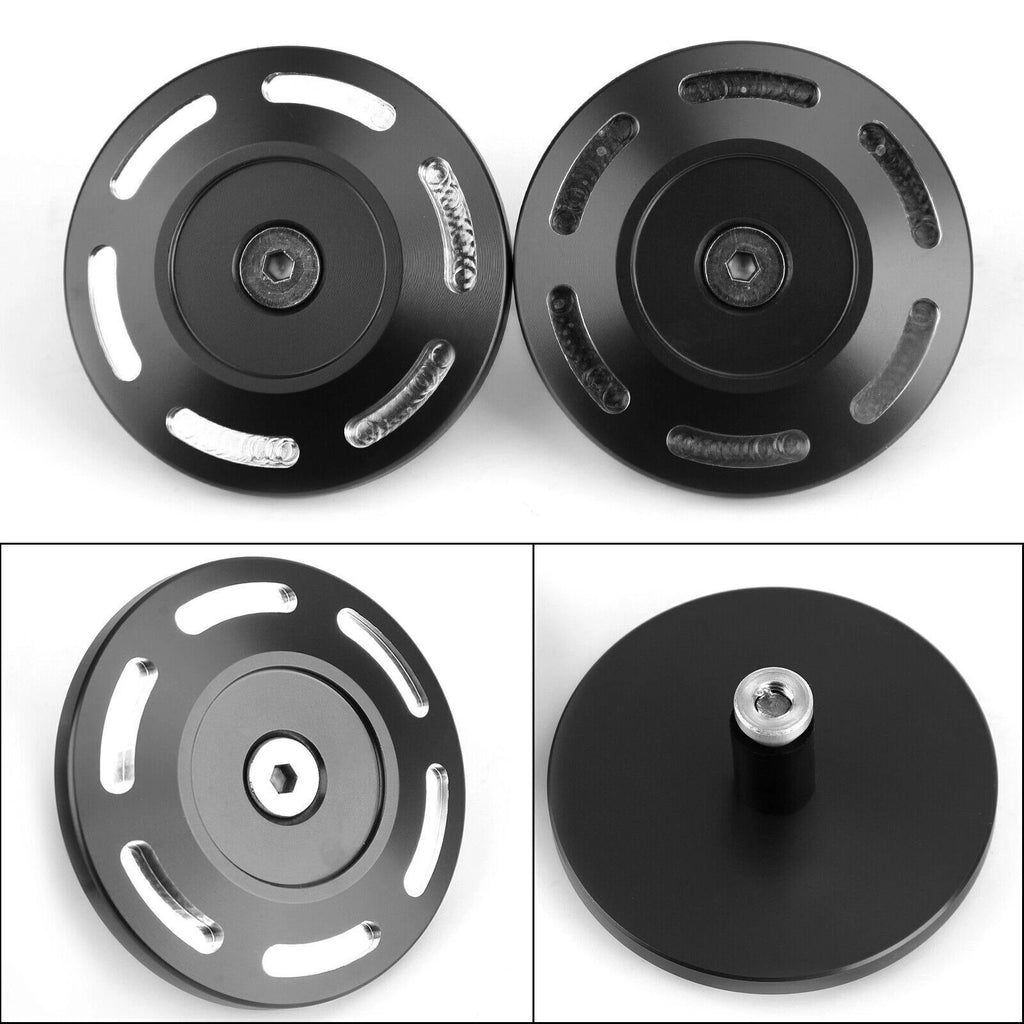 Pair CNC Aluminum Frame Plug Cap Black for BMW S1000XR (2015–2020)