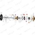 Water Pump Repair Kit for Volvo OMC 3.0 4.3 5.0 5.7 5.8 7.4 8.2 L (3854287)
