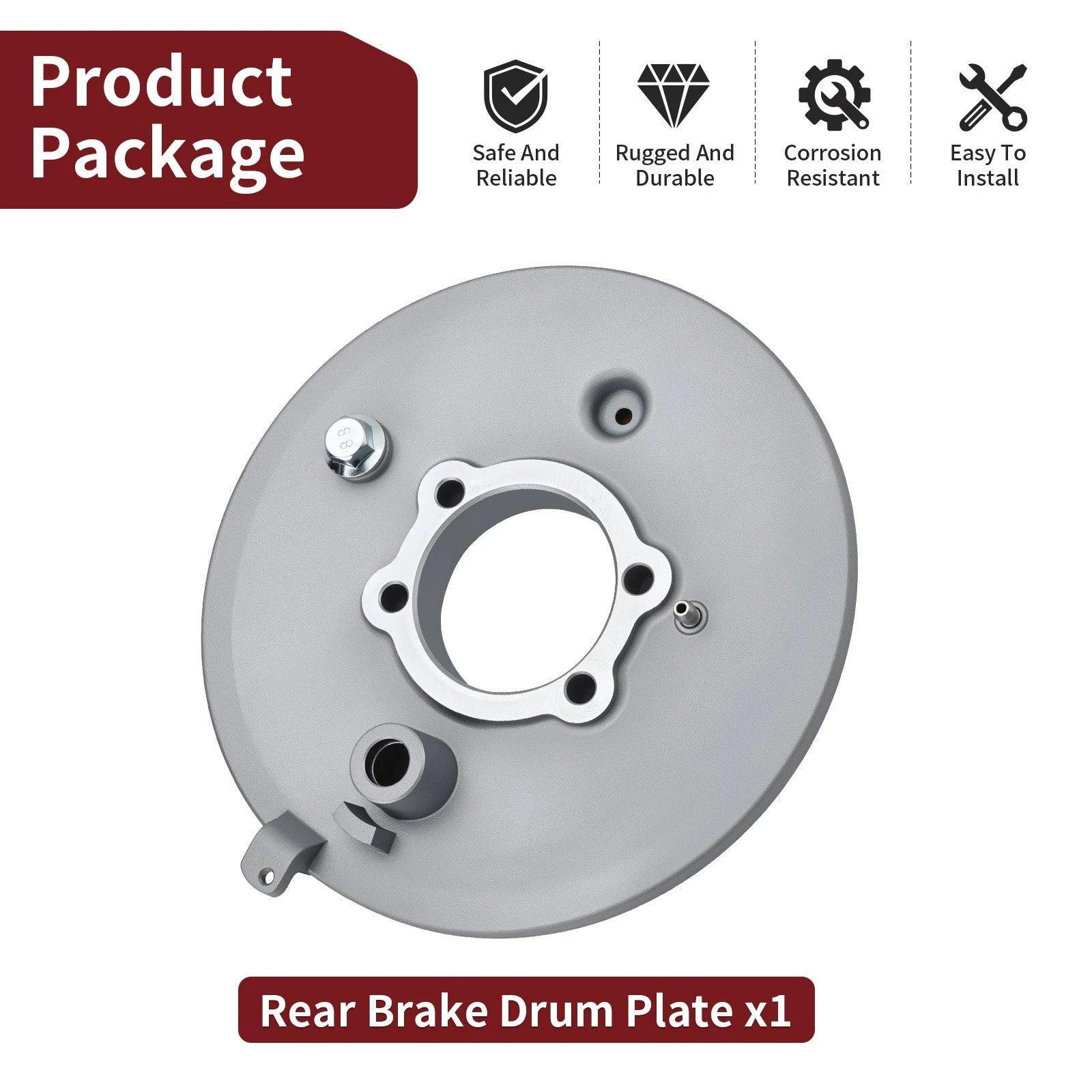 Rear Brake Drum Backing Plate for Yamaha Grizzly 600 YFM600FW (1998–2001)