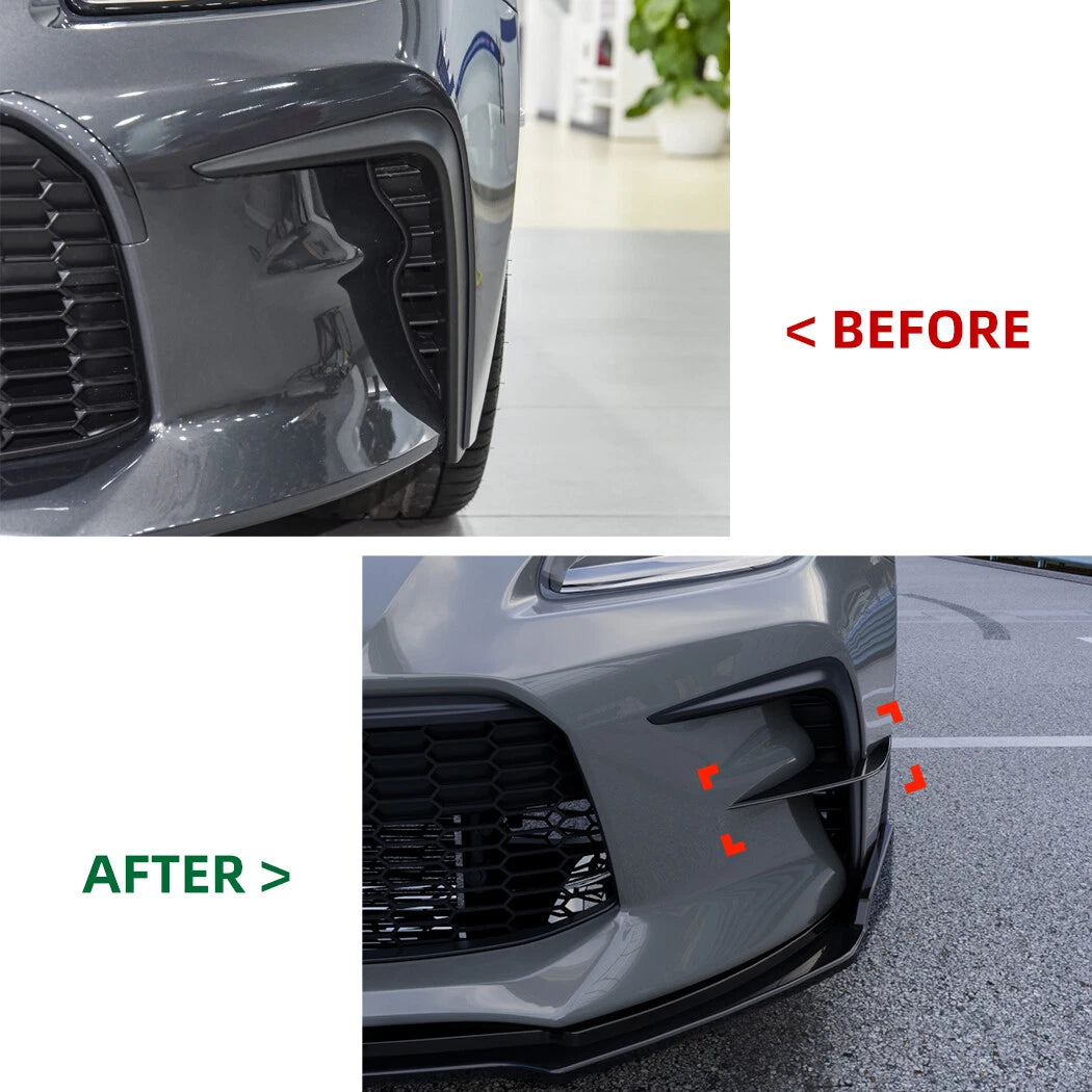 Black ABS Front Bumper Side Vent Fin Canards Splitter for Toyota GR86 (2022–2025)