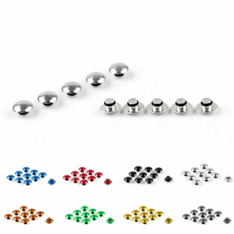 Set of 8 Hex Socket Bolt Screw Nut Head Cover Caps for M6 6MM Motorcycle