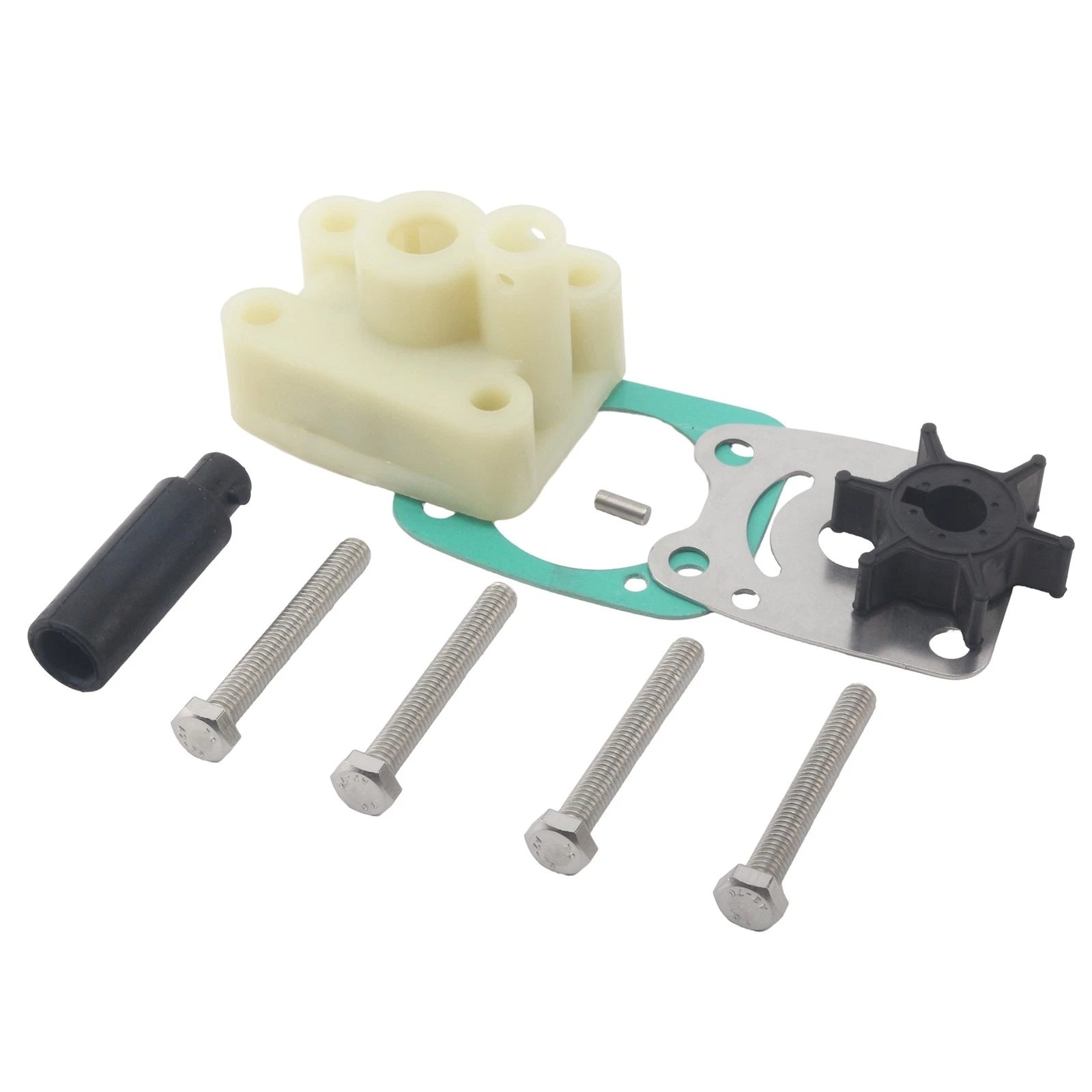 Water Pump Impeller Repair Kit for Yamaha Outboards 4HP 5HP (6E0-W0078-00)