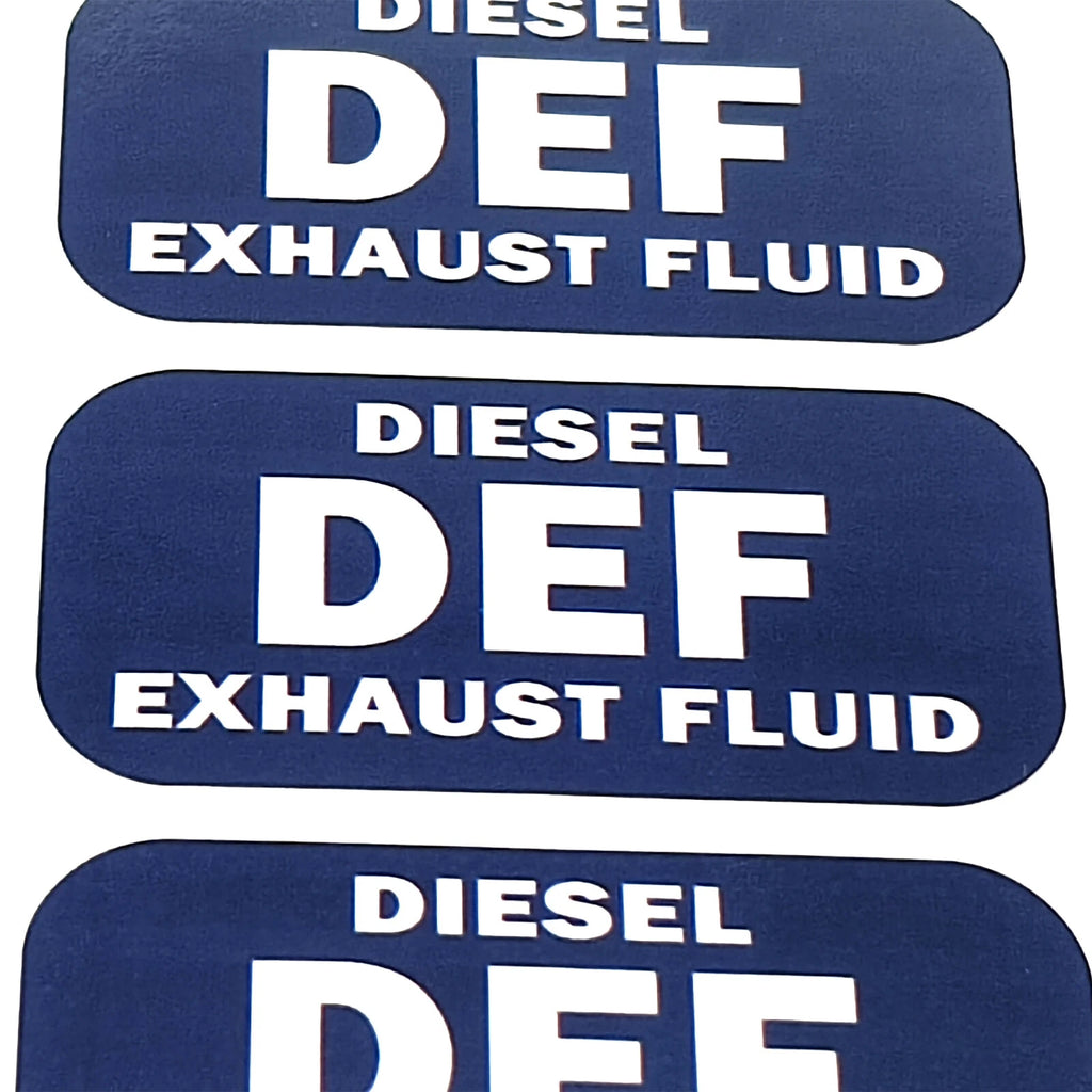 DEF Diesel Exhaust Fluid Sticker Decal for Various Vehicles (1x2 inch, Set of 24)