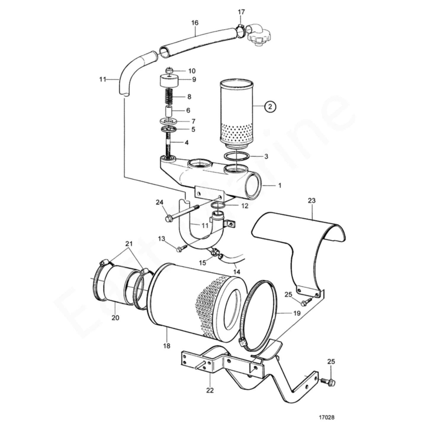 Air Filter Insert 3838952 3827167 for Volvo Penta TAMD71 TAMD73 TAMD74 TAMD75