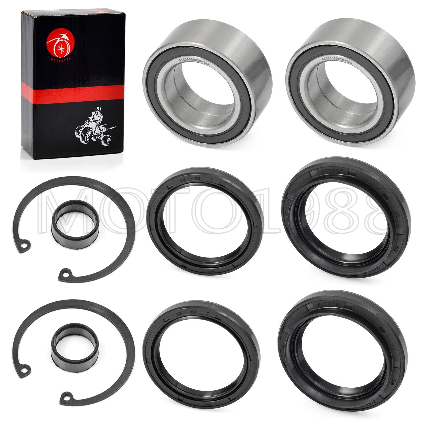 Front Wheel Bearing & Dust Seal for Honda Fourtrax 300 TRX300FW (1988–2000)
