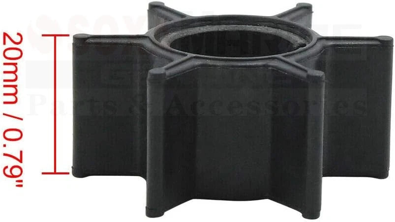 Water Pump Impeller & Key for Mercury Marine Quicksilver (47-161541, 47-16154-1)